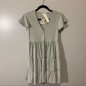 Grey Babydoll Dress